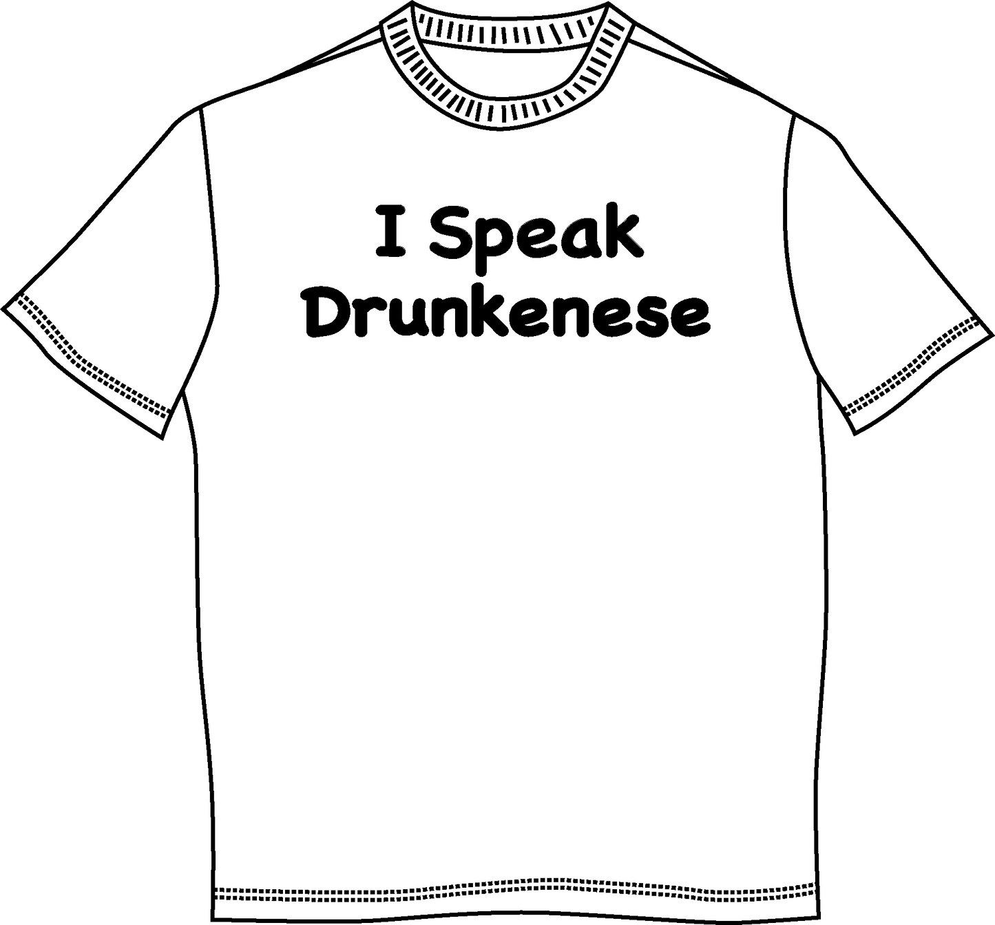 " I Speak Drunkenese" Mens Short Sleeve T-Shirt